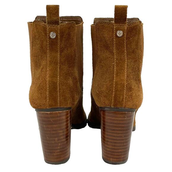 ANTONIO MELANI BOOTIES Women's Size 7 Chestnut Tan SUEDE LEATHER - Picture 5 of 10